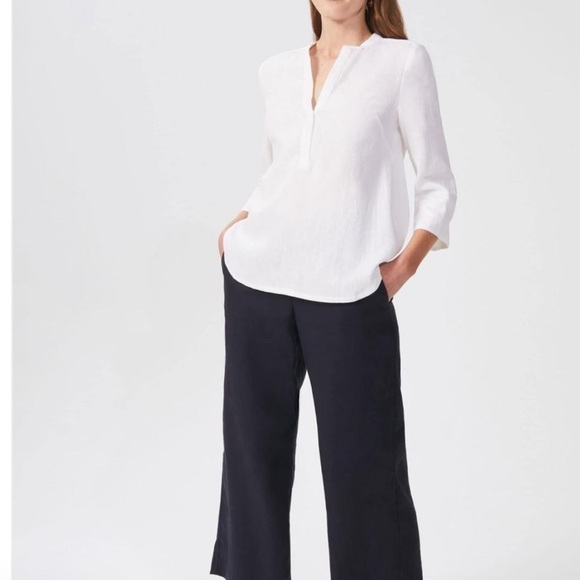 Rosemary Tops - Rosemary made In Italy linen Blouse in white NWOT